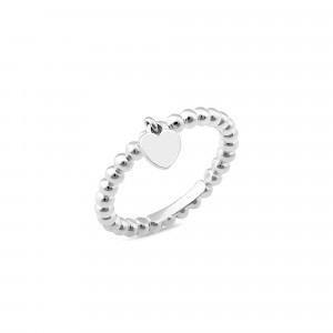 Серебряное кольцо Сердце 1064